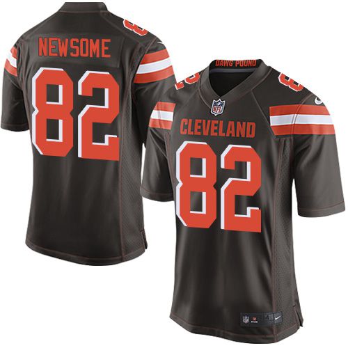 Men Cleveland Browns 82 Ozzie Newsome Nike Brown Game NFL Jersey